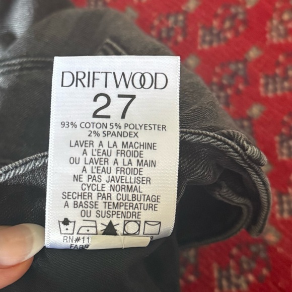 Driftwood Jeans Women's 27 Black Jackie High Rise Skinny Embroidered Snakeskin - Picture 8 of 13